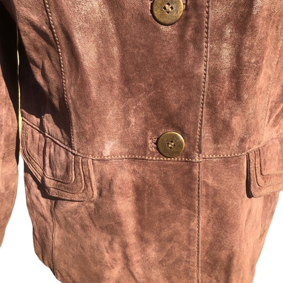 Bernardo Genuine Leather Brown Jacket size Medium - Picture 7 of 15